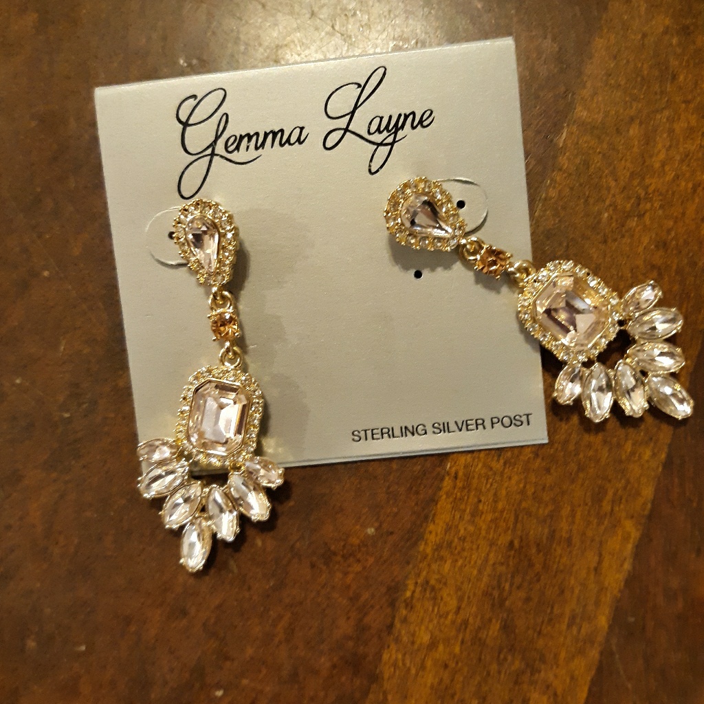 New Gemma Layne Sterling Post Dangle Earrings.